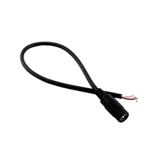 1pc DC Power Connector 5.5mm x 2.5mm Female Jack With Cord Cable CCTV 30cm 1ft