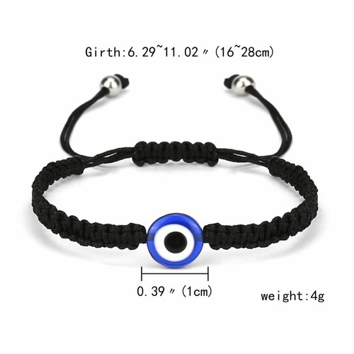 Pulseras de hilo trenzado para mujeres hombres cuentas turcas para mal de ojo joyería regalo - Imagen 19 de 20