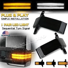 LED Side Mirror Dynamic Turn Signal Light For 2014-18 Chevy Silverado/GMC Sierra