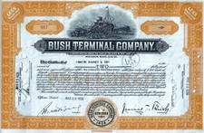 Bush Terminal Company, New York, 1939 (2 Shares, gelb)
