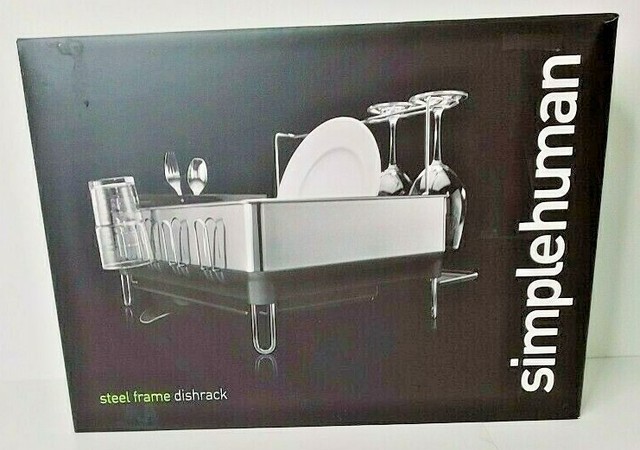 simplehuman KT1154 Kitchen Steel Frame Dish Rack with ...