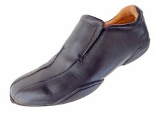Colarado Men's Black Genuine Leather Slip-on Dress Shoes - Size US 9 UK 8 EU 42