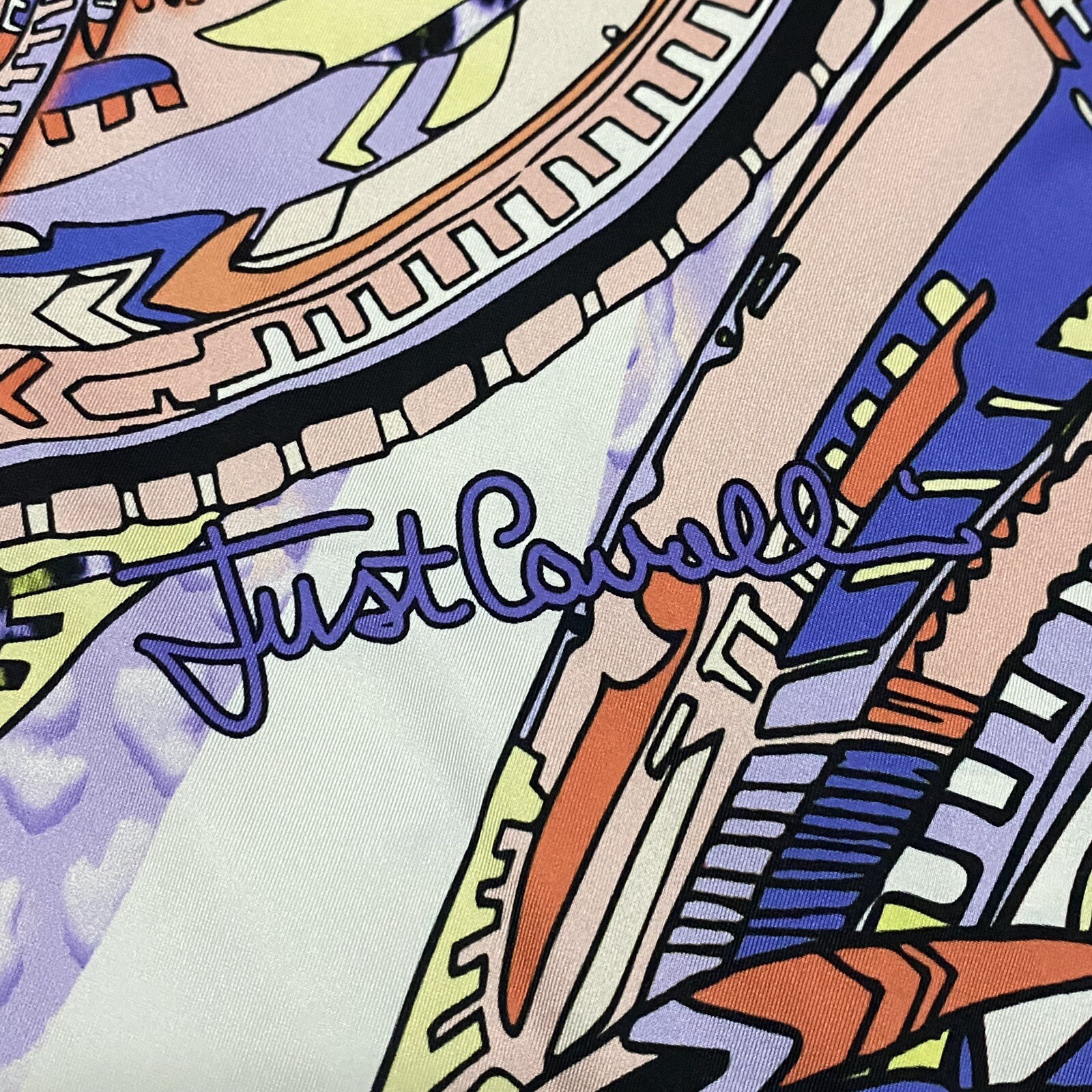 Just Cavalli Abstract Multicolor Pattern Stretch … - image 3