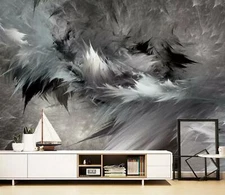 3D Abstract Feather Wallpaper Wall Mural Removable Self-adhesive Sticker294