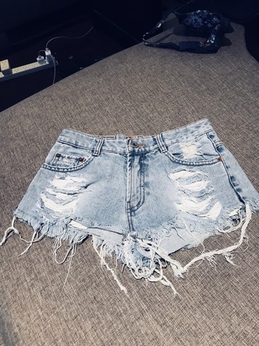 Cute Ripped Denim Shorts Size 6 | eBay