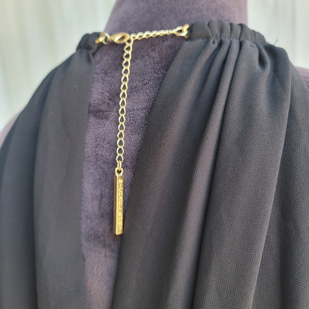Michael Kors Women's Black Gold Chain Sleeveless Knit Cocktail Dress Sz 0 |  eBay