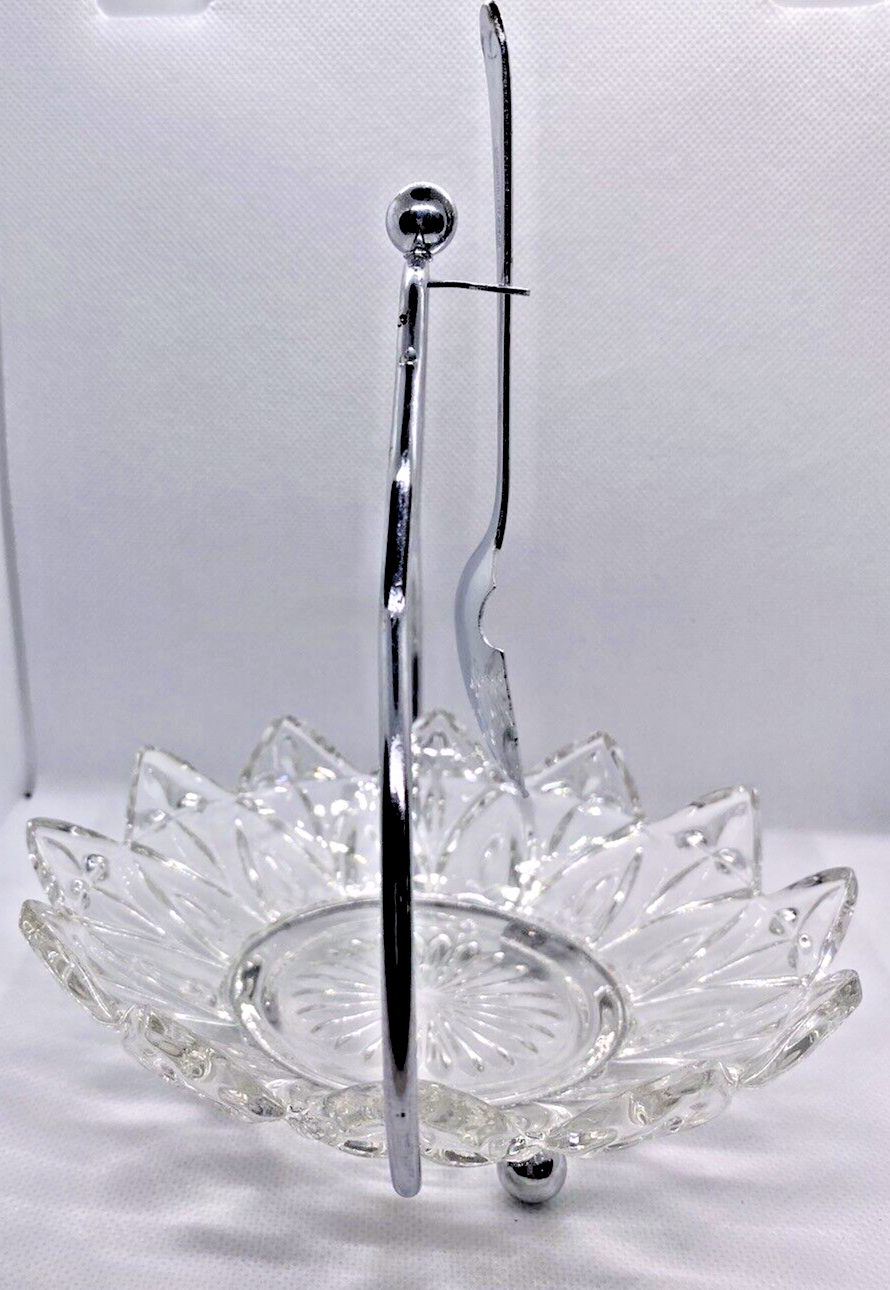 Vintage Sheffield No.305C Jam or Relish 3 Piece Set Glass Dish, Spoon