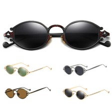 Gothic Vintage John Lennon Oval Polarized Sunglasses Steampunk Glasses Eyewear