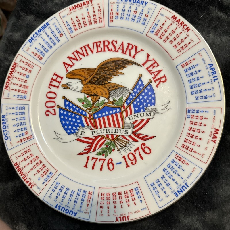 E PLURIBUS UNUM 200th Anniversary 1776-1976 Plate '75 Spencer US Collector plate