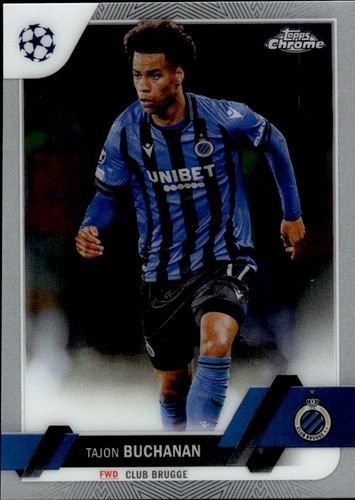 2022 Topps Chrome UEFA Club Competitions Tajon Buchanan #44 card
