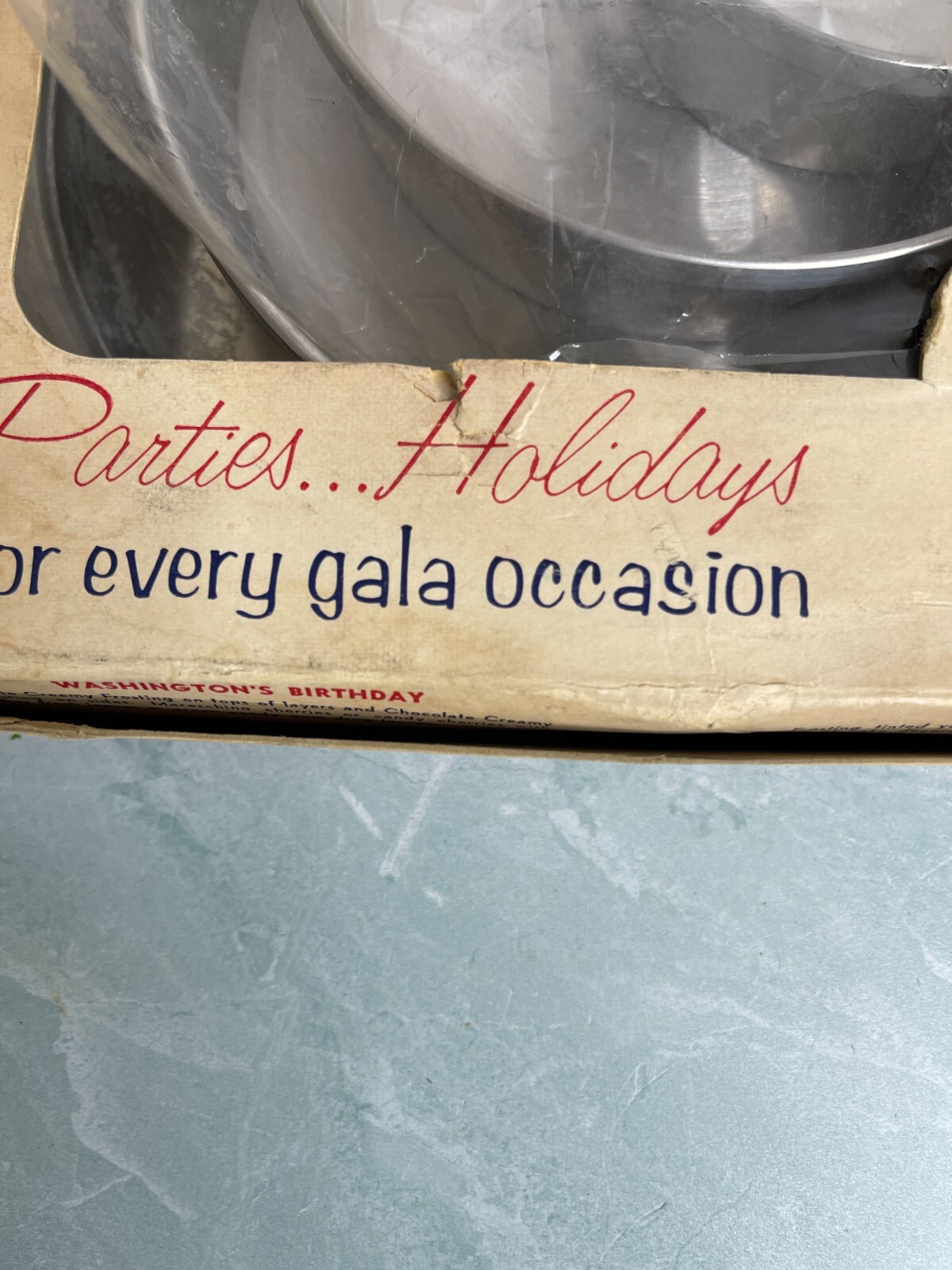 Vintage Mirro 4-tier round Cake Pan Set aluminum Party holiday READ