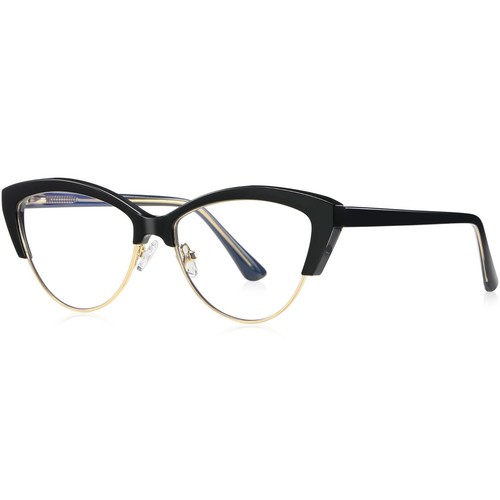 Gafas de ojo de gato para mujer marco de gafas de plástico bisagras de resorte púrpura plateado - Imagen 10 de 19