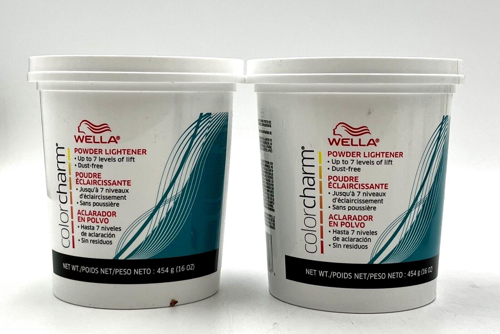 Wella Color Charm Powder Lightener Up To 7 Levels Of Lift Dust Free 16 oz-2 Pack