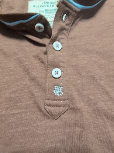 Colours Alexander Julian Men's T-Shirt Brown Extra Large Short Sleeve XL - Picture 8 of 12