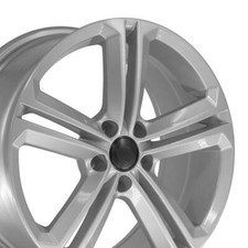 Rueda 69924 plateada 18" apta para VW GTI, EOS, Jetta, Passat, Golf, Audi A3, TT, A6, A8