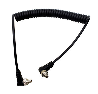 Male to Male M-M FLASH PC Sync Spring Cable Screw Lock for DSLRKIT PT-04
