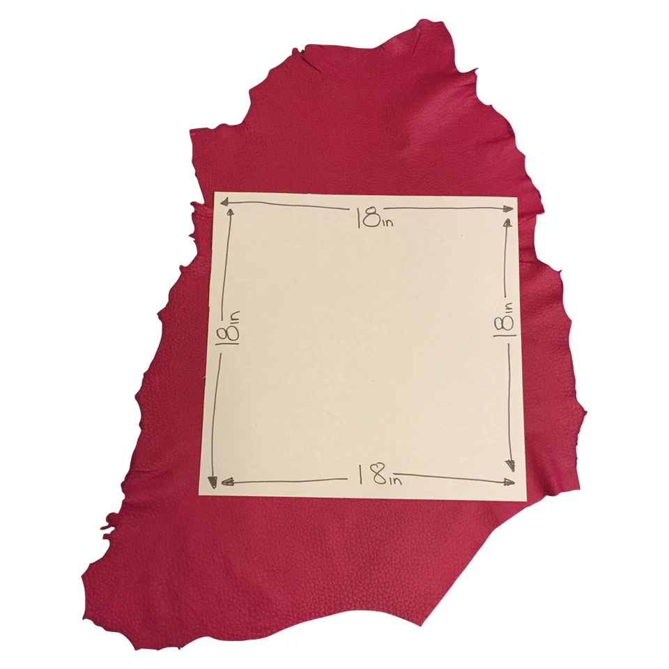 Fuchsia Pink Leather HideThin Bookbinding Gift Craft Material Upholstery Fabric - Image 3 of 4