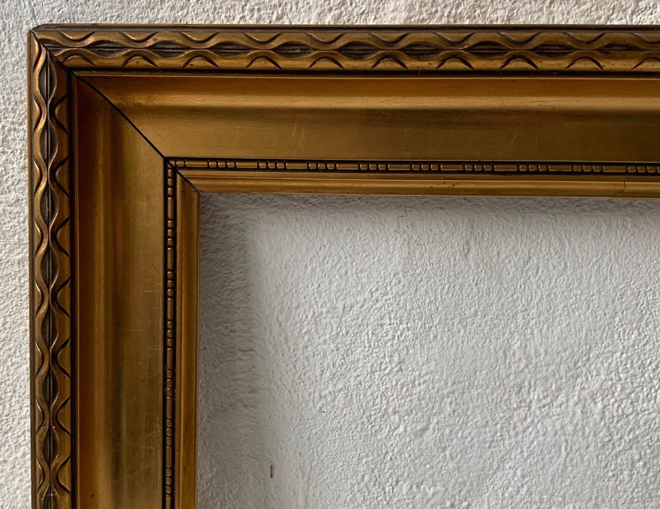 Picture Frame Vintage Gold Profilrahmen Falzmaße 31 X 42 CM Art Nouveau Antique - Image 3 of 4