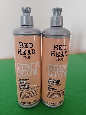 Bed Head Moisture Maniac Shampoo & Conditioner Duo (13.53oz Per Bottle) NEW