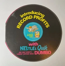 1972 DISNEYLAND Dumbo Nestle QUIK Drink Promo Advertising Folder vintage