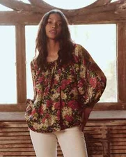 ak *NWT* THE GREAT The Palmette Top Hidden Garden 0 XS