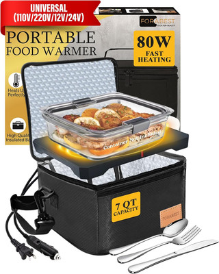 Portable Microwave Food Warmer - 12V/24V110V/220V Fast Heating Portable Food ...