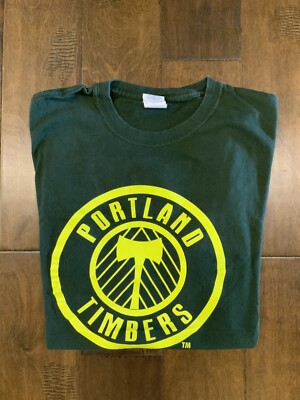Portland Timbers MLS Logo T-Shirt Green Gildan Tee Size Large 
