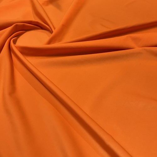 Tessuto spandex poliestere poliriciclato arancione massiccio opaco finitura poliestere elasticizzato a 4 vie ♻️ - Foto 6 di 9