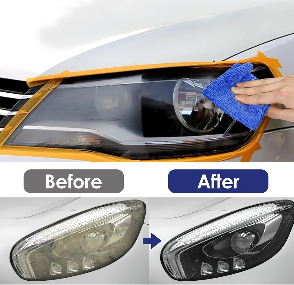 200ML Headlight Restoration Liquid,Automobile Headlight Lens Polish