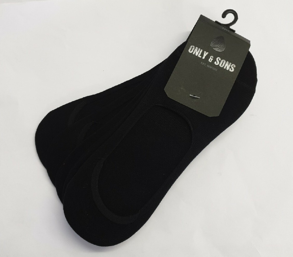SAOLA Only & Sons confezione da 7 calzini invisibili in nero REF CL21#