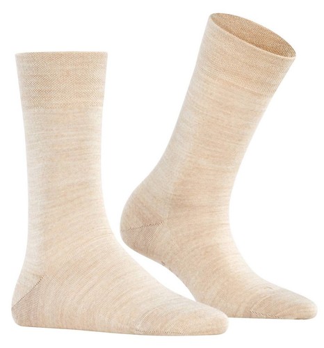 Falke Womens Sensitive Berlin Socks - Linen Mel Cream - Picture 2 of 5
