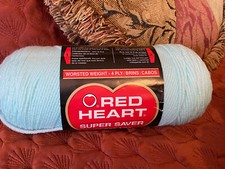 Red Heart SUPER SAVER 0363 PALE GREEN No Dye Lot Yarn 8oz