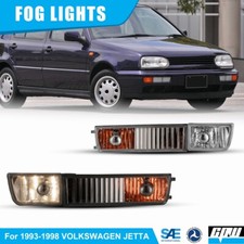 Fog Lights For 1993-1998 Volkswagen Golf Jetta Cabrio Front Bumper Driving Lamps