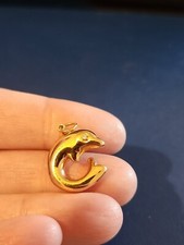 14K YELLOW GOLD DOLPHIN PENDANT/CHARM 1.4G