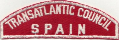 BOY SCOUT RWS TRANSATLANTIC COUNCIL / S P A I N RED & WHITE FULL STRIP