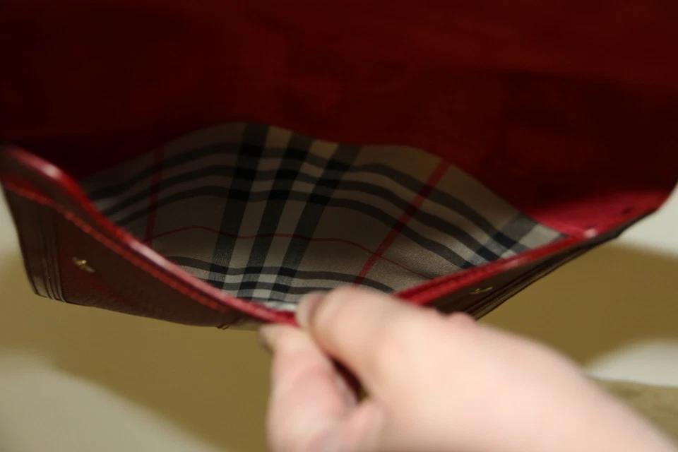 New Burberry Nova Check Red Ipad Case $425 - image 3 of 4