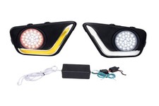 Led Fog Lamp Cover For Mahindra Bolero 2019-2022 Led Combo White Drl Indicator