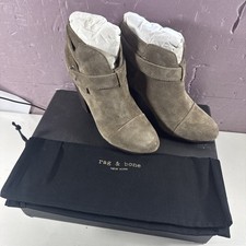 rag  bone Women's Harrow Boots Taupe Suede Size US 7- EUR 37 New With Box