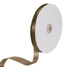 Satin Ribbon 5/8 Inch x 100 Yards Brown Single Face Satin Ribbon
