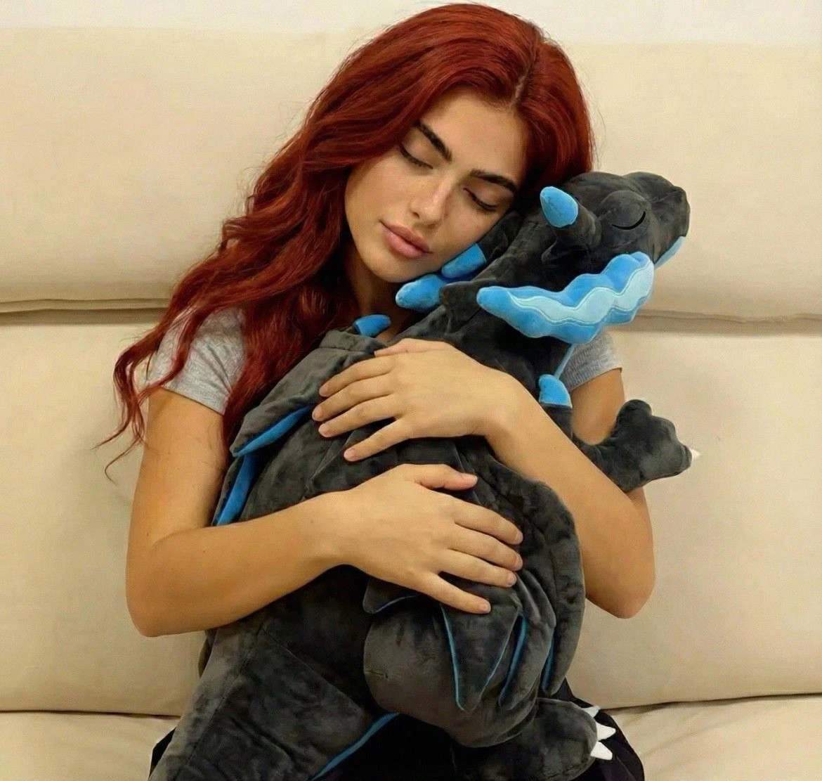 Juguete suave de peluche para dormir Pokemon Mega Charizard X - 50 cm VENDEDOR DEL REINO UNIDO