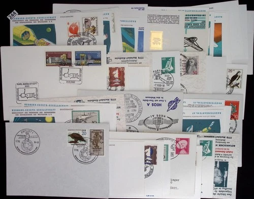 # GERMANY - 100 FDC, COVER, POSTCARDS - SPACE