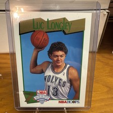 1991-92 Hoops #552 Luc Longley Minnesota Timberwolves Basketball Rookie Card. rookie card picture