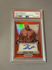 Brock Lesnar Auto Red Prizm /99 PSA 9 Autograph 2023 WWE Throwback WWF UFC Beast