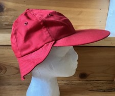 Vintage Columbia Large Bill Sun hat Red Medium Wide Brim Fishing Outdoors