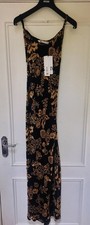 ZARA SZ M BLACK BROWN SATIN EFFECT LONG DRESS SS22 RRP £49.99