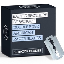 Made in USA Double Edge Razor Blades 1 Count Pack of 50 , Stainless Steel