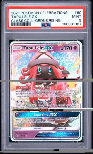 2021 POKEMON CELEBRATIONS CLASSIC COLLECTION #60 TAPU LELE GX PSA 9