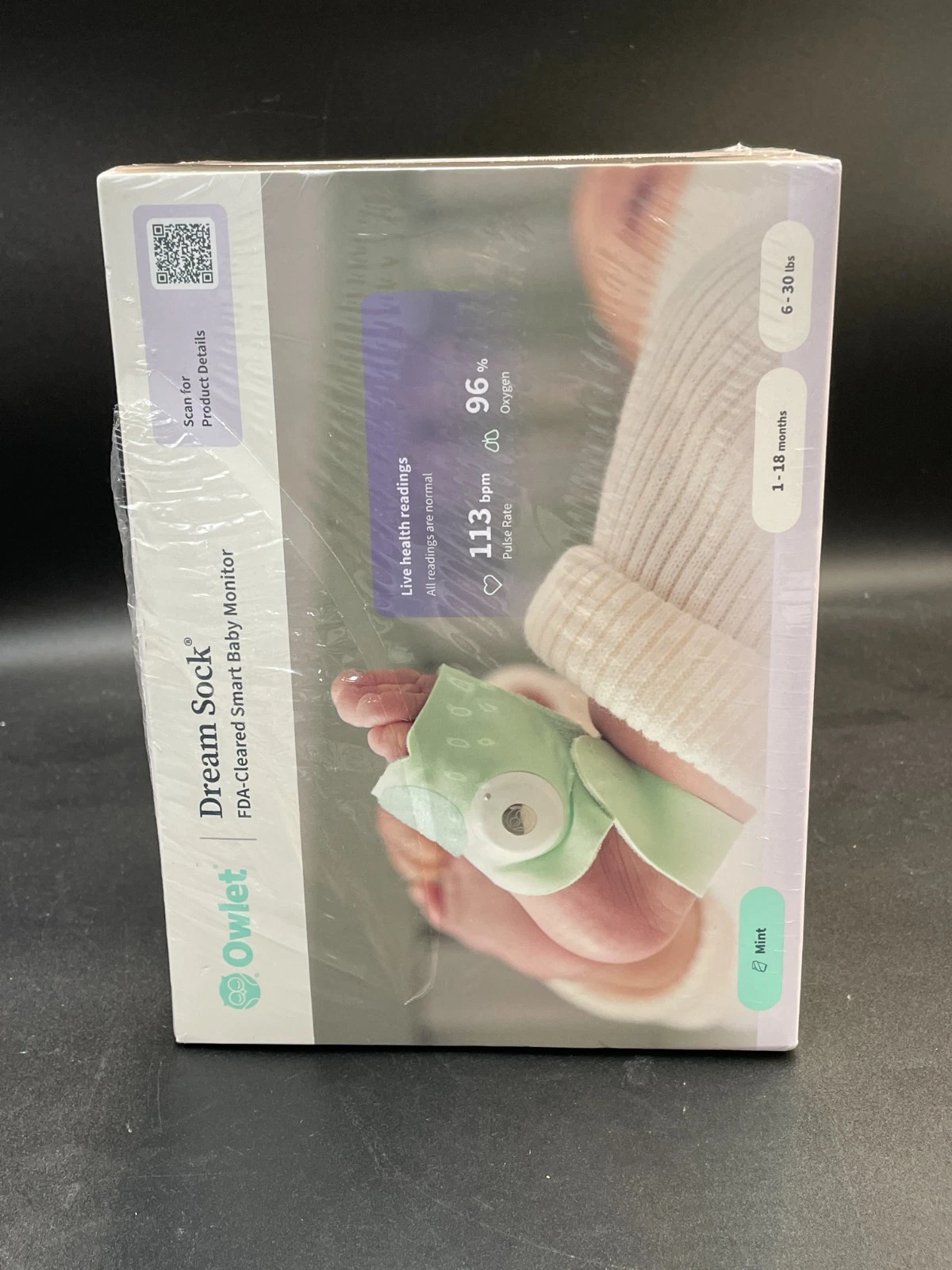Owlet Dream Sock Smart Baby Monitor - Mint Green