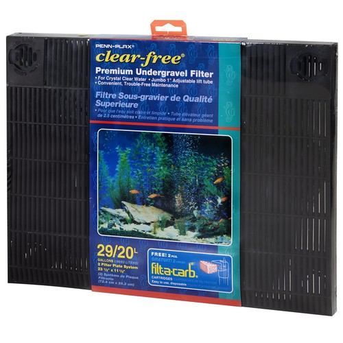 Undergravel Aquarium Filter for 20 (Long) - 29 Gallon Tanks – Two 14” x ...