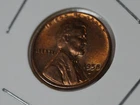 1958-D AU Coin Red Lincoln Wheat Cent Off Center Strike Error